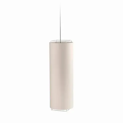Hanging lights - LEWIT hanging lamp of 106cm with cotonet shade - LUXCAMBRA