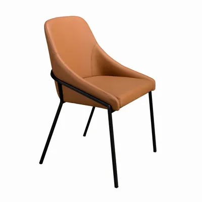 Chairs - Orange leatherette chair - ANGEL CERDÁ