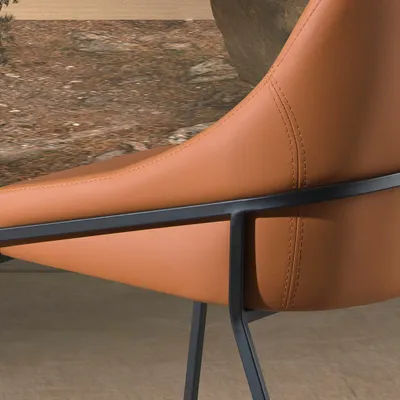 Chairs - Orange leatherette chair - ANGEL CERDÁ