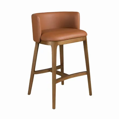 Tabourets - Tabouret en simili cuir marron - ANGEL CERDÁ