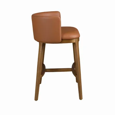 Stools - Brown leatherette stool - ANGEL CERDÁ