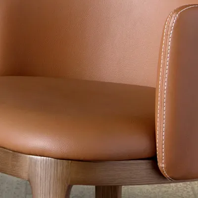 Tabourets - Tabouret en similicuir marron - ANGEL CERDÁ