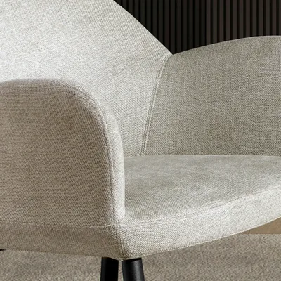 Tabourets - Tabouret en tissu gris clair - ANGEL CERDÁ