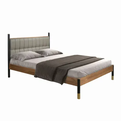 Beds - Dark grey leatherette bed - ANGEL CERDÁ