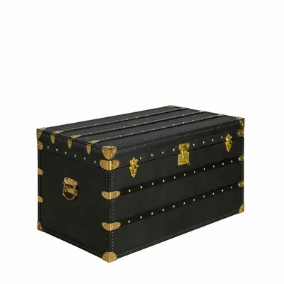 Boîtes de rangement - Coffre en cuir noir - ANGEL CERDÁ