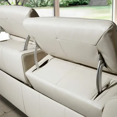 Canapés - Canapé de relaxation 3 places en cuir sable - ANGEL CERDÁ