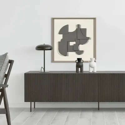 Services - 'Castle 03 Moka' - Œuvre Originale - 70x70 cm - PERSPECTIVA 10
