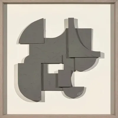 Services - 'Castle 03 Moka' - Original Painting - 70x70 cm - PERSPECTIVA 10