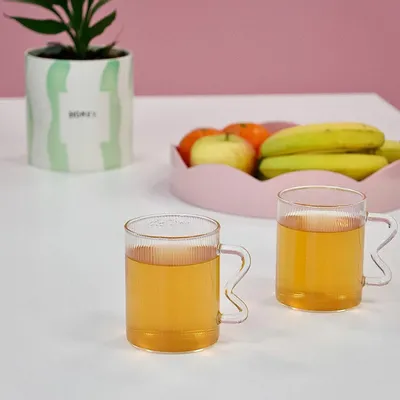 Tea and coffee accessories - Glass serene sway / set of 2 - AND NOOK