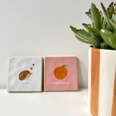 Gifts - Wall tile ap-peach-iate - AND NOOK