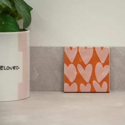Decorative objects - Ceramic tile Hearts - AND NOOK