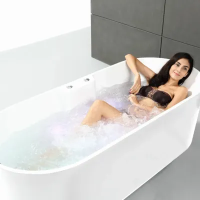 Baignoires - Baignoire Balnéo Îlot UKIO Bulle L. 175 x l. 75 cm, by SPALINA - SPALINA