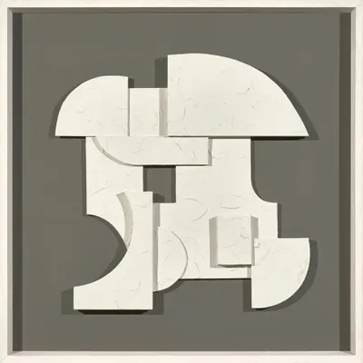 Services - 'Castle 02 Gris' - Œuvre Originale - 70x70 cm - PERSPECTIVA 10