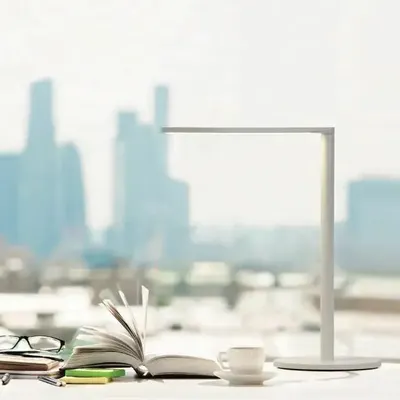 Lampes de table - MATRIX LED lampe à poser en blanc - LUXCAMBRA