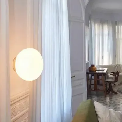 Wall lamps - MOON wall lamp in white or gold - LUXCAMBRA