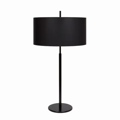 Table lamps - NAUTIC table lamp with white cotton or black cotton shade - LUXCAMBRA