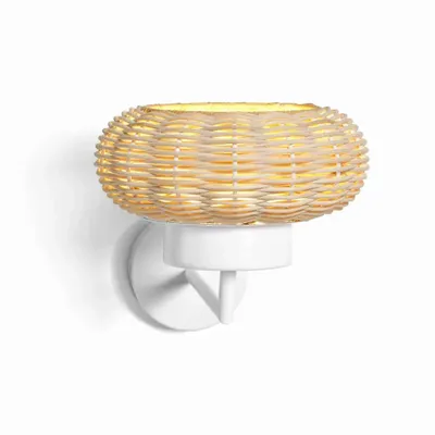 Wall lamps - NIUET natural wicker wall lamp - LUXCAMBRA