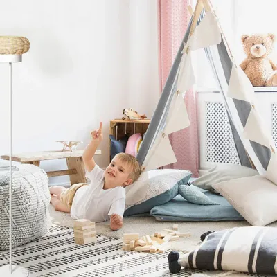 Floor lamps - NIUET natural wicker floor lamp - LUXCAMBRA