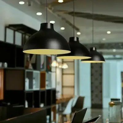 Hanging lights - PARABOLICA hanging lamp in white, black or mustard - LUXCAMBRA