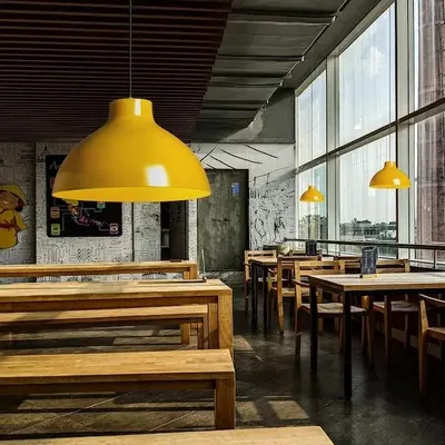 Hanging lights - PARABOLICA hanging lamp in white, black or mustard - LUXCAMBRA