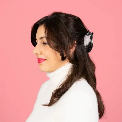 Hair accessories - Black & White Cat Hair Claw - Coucou Suzette - COUCOU SUZETTE