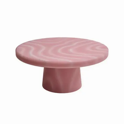 Coffee tables - LL Coffee Table in Pink Epoxy Resin Coffee Table by Facture - TULESTE FACTORY