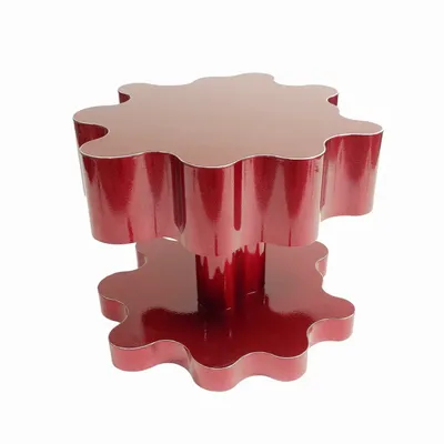 Other tables - Bert Furnari Red Cloudform powder-coated aluminum side table - TULESTE FACTORY