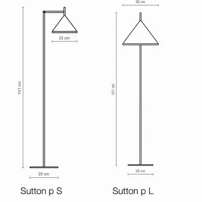 Floor lamps - SUTTON floor lamp in black or white - LUXCAMBRA
