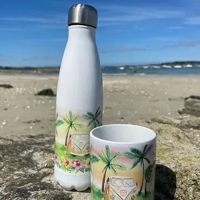 Gifts - Isothermal bottles created and printed in France - HIRONDELLES &CIE