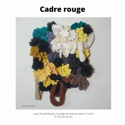 Pièces uniques - Cadre rouge - CRÉATIONS ANNIE CICATELLI