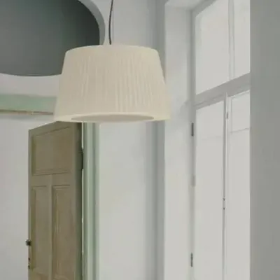 Hanging lights - TOSCANA hanging lamp with lampshade in white, red, beige or black. - LUXCAMBRA