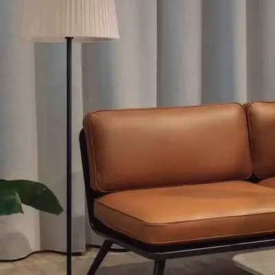 Floor lamps - TOSCANA floor lamp in black with lampshades white, red, beige, black - LUXCAMBRA