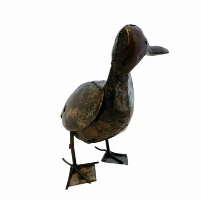 Outdoor decorative accessories - Recycled Metal Duck Sculpture 35cm - TERRE SAUVAGE