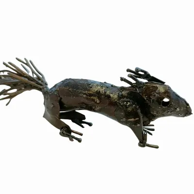 Outdoor decorative accessories - Recycled Metal Sculpture Squirrel 15cm - TERRE SAUVAGE