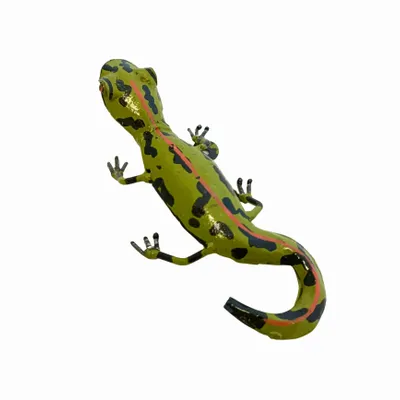 Accessoires de déco extérieure - Sculpture Métal Recyclé Salamandre Pour Mur 15/20cm - TERRE SAUVAGE