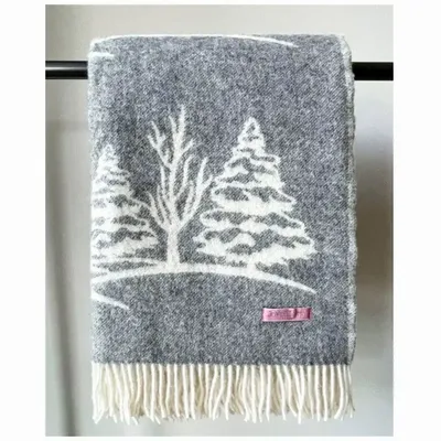 Plaids - Plaid couverture en laine, 2 Deer Melange Grey - WOOL ONLY BY JOWOLLINA