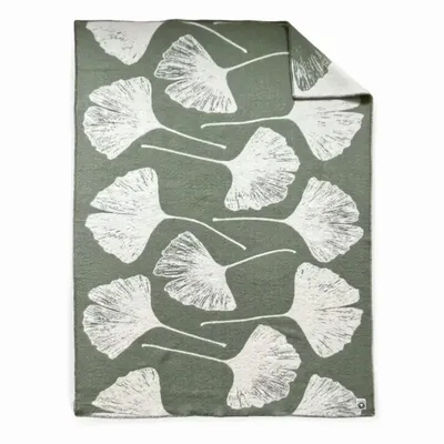 Throw blankets - Wool blanket plaid, Ginkgo Moss Smoke - WOOL ONLY BY JOWOLLINA