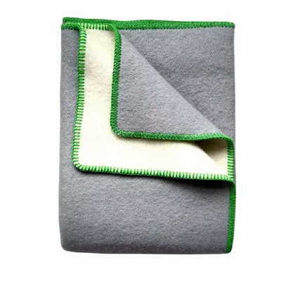 Plaids - Plaid couverture en laine, Gris Vert Pomme - WOOL ONLY BY JOWOLLINA