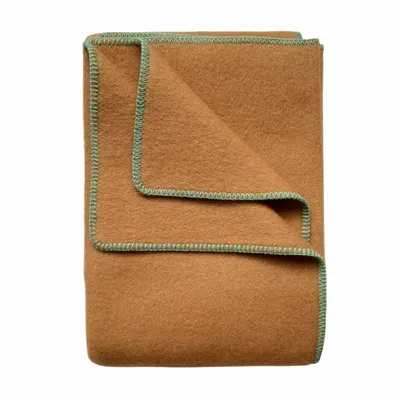 Plaids - Plaid couverture en laine, Double Camel - WOOL ONLY BY JOWOLLINA
