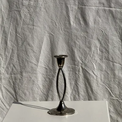 Candlesticks and candle holders - Small vintage modern silver candle holder Made in England, Silver plate of Englande. IANTE. H16 - OFFICE OBJETS