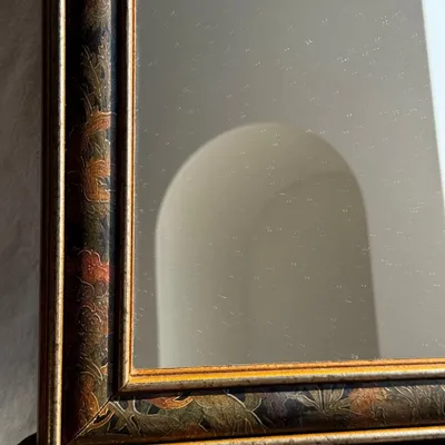 Miroirs - Petit miroir vintage encadrement fleuri et doré H43,5 - OFFICE OBJETS