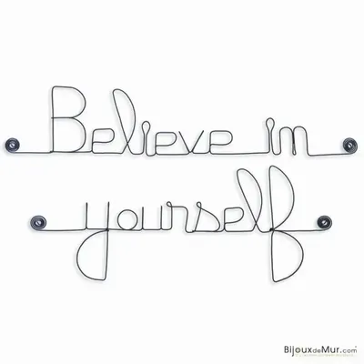 Autres décorations murales - " Believe in yourself " - Déco Murale en Métal - BIJOUX DE MUR