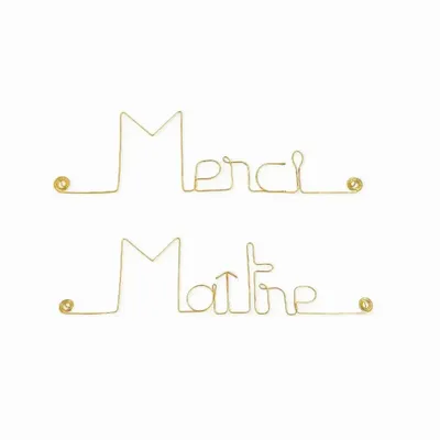 Other wall decoration - End of school year gift "Thank you teacher" - Brass - BIJOUX DE MUR