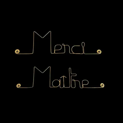 Autres décorations murales - Cadeau de fin d'année scolaire "Merci maître" - Laiton - BIJOUX DE MUR