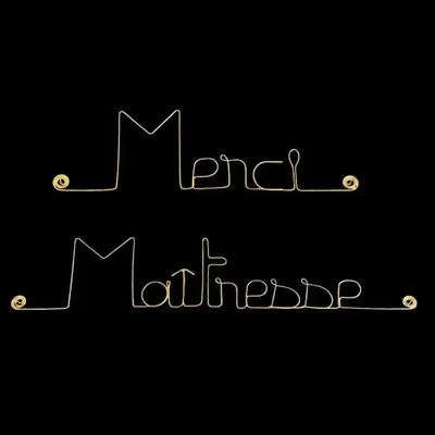 Autres décorations murales - Cadeau de fin d'année scolaire "Merci maîtresse" - Laiton - BIJOUX DE MUR