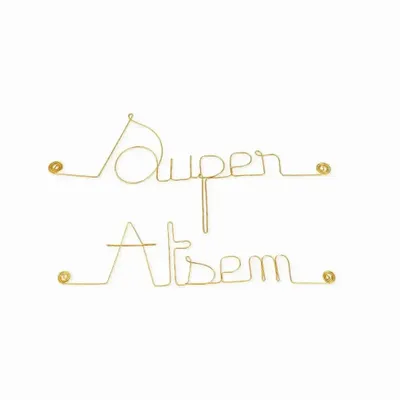 Autres décorations murales - Cadeau de fin d'année scolaire "Super ATSEM" - Laiton - BIJOUX DE MUR