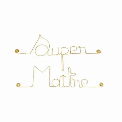 Autres décorations murales - Cadeau de fin d'année scolaire "Super maître" -Décoration Mu - BIJOUX DE MUR