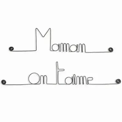 Autres décorations murales - Cadeau Fête des mères "Maman on t'aime" - Décoration Murale - BIJOUX DE MUR
