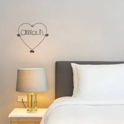 Autres décorations murales - Cadre coeur " Amour " Saint Valentin - à punaiser - BIJOUX DE MUR