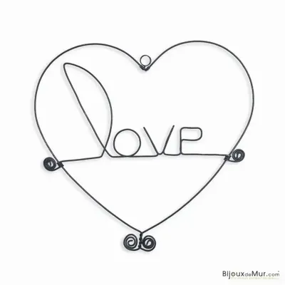 Other wall decoration - Valentine's Day "Love" heart frame - to pin - BIJOUX DE MUR